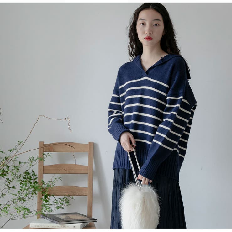 LUMFORLEproducedbyMy:nia セーラー風襟付き ニット | A Happy Marilyn | 詳細画像12 