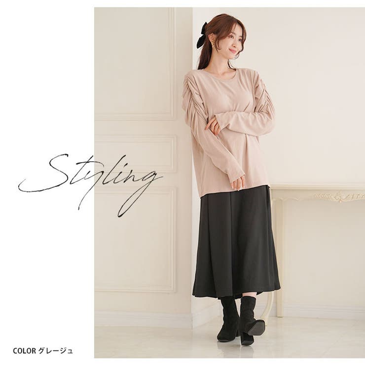 MarilynSweet体型別フェミニン パフスリーブ カットソー | A Happy Marilyn | 詳細画像12 