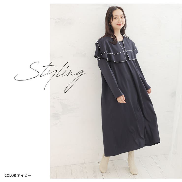 MarilynSweet体型別フェミニン パイピング フリルワンピース | A Happy Marilyn | 詳細画像13 