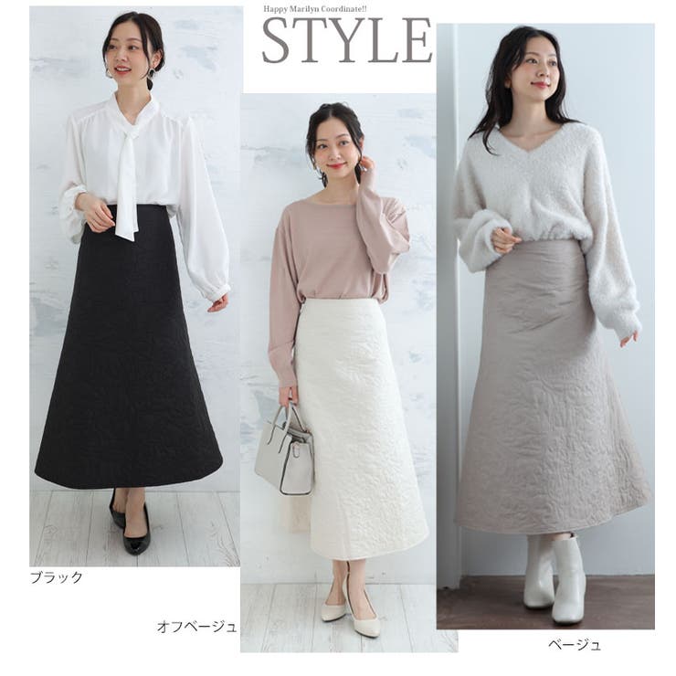 花柄キルト Ａライン スカート | A Happy Marilyn | 詳細画像7 