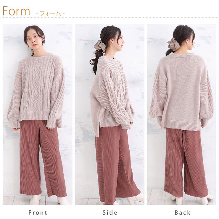 軽ふわふっくら 肩のこらない ケーブルニット | A Happy Marilyn | 詳細画像17 