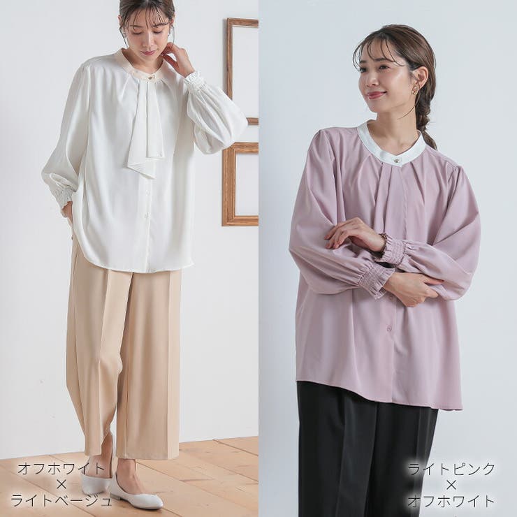 Rin オケージョンにもオフィスにも活躍 スカーフタイブラウス | A Happy Marilyn | 詳細画像18 