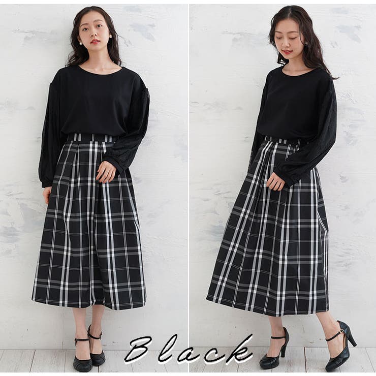 先染め チェック ロングスカート | A Happy Marilyn | 詳細画像10 