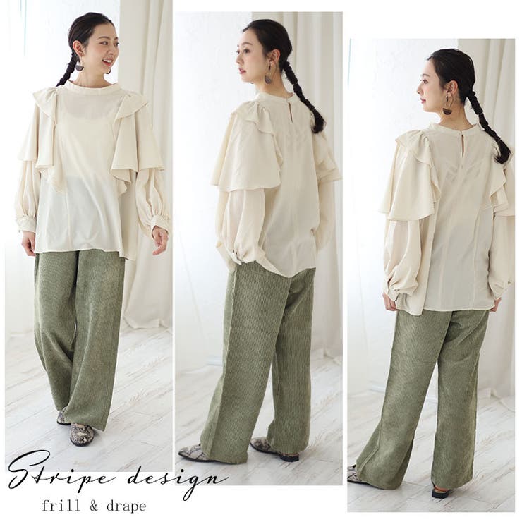 effortlessmode ダブルフリル ブラウス | A Happy Marilyn | 詳細画像19 