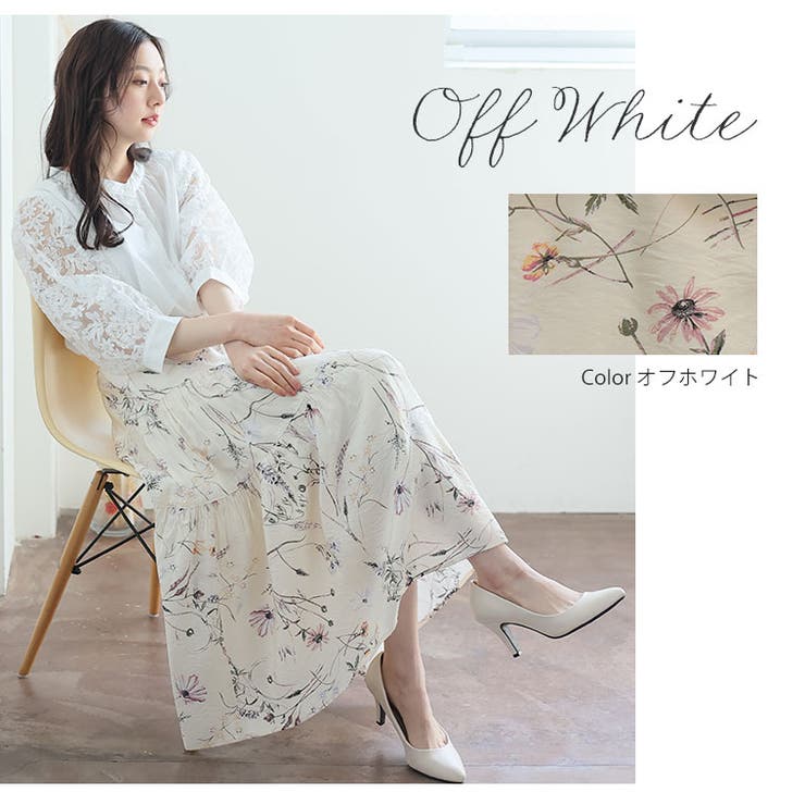 Rin シアー 花柄プリントスカート | A Happy Marilyn | 詳細画像14 