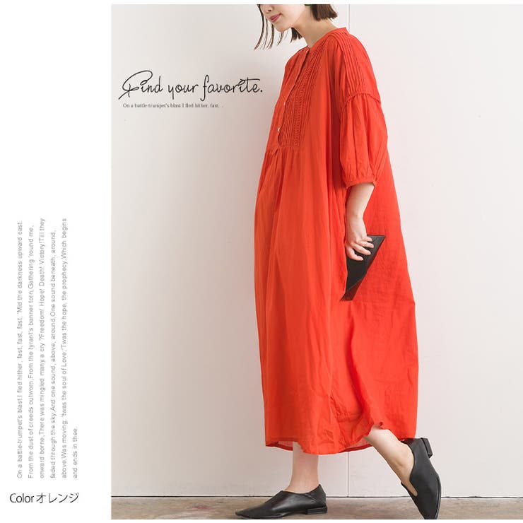 ブザム ピンタック ルーズワンピース | A Happy Marilyn | 詳細画像15 