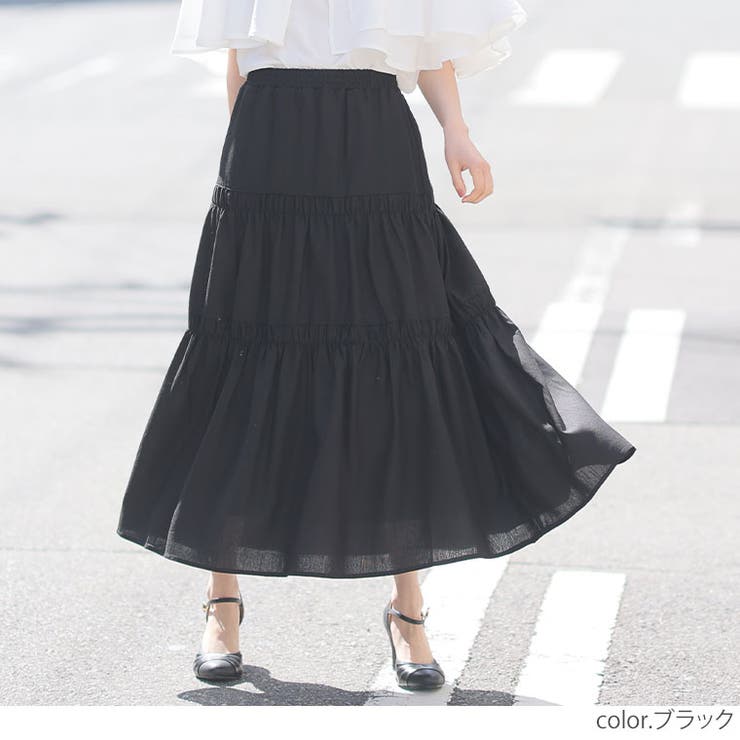 Rin 麻レーヨン ギャザースカート | A Happy Marilyn | 詳細画像14 