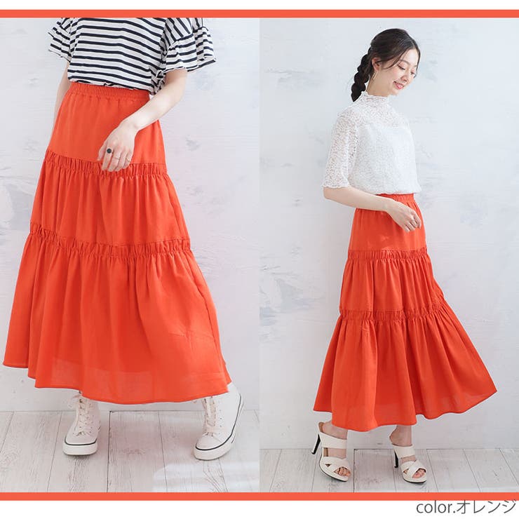 Rin 麻レーヨン ギャザースカート | A Happy Marilyn | 詳細画像16 