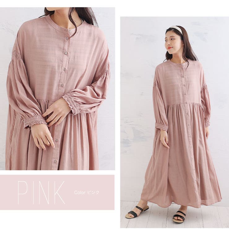 レーヨン麻 袖シャーリング ワンピース | A Happy Marilyn | 詳細画像9 