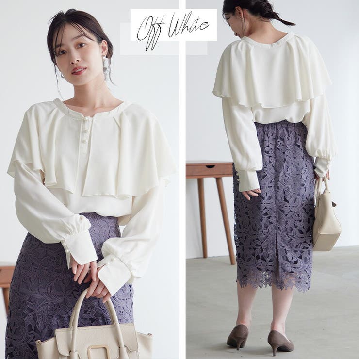 Rin 前後2WAY ケープ襟ブラウス | A Happy Marilyn | 詳細画像17 