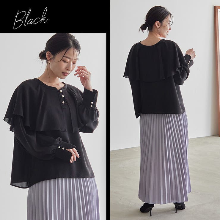 Rin 前後2WAY ケープ襟ブラウス | A Happy Marilyn | 詳細画像18 