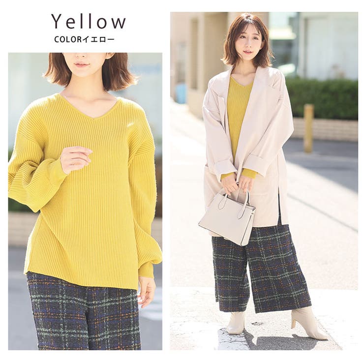 しっかりもっちりリブ Vネック プルオーバー | A Happy Marilyn | 詳細画像15 