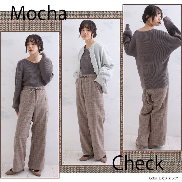 秘密の裏地 裏毛布 チェックパンツ | A Happy Marilyn | 詳細画像13 