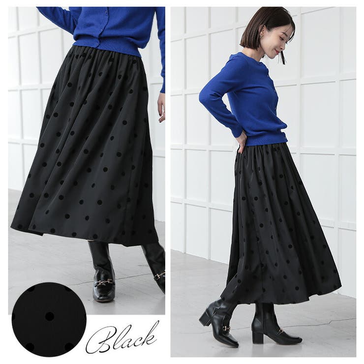 Rin フレア ドットスカート[品番：AH000022613]｜A Happy Marilyn