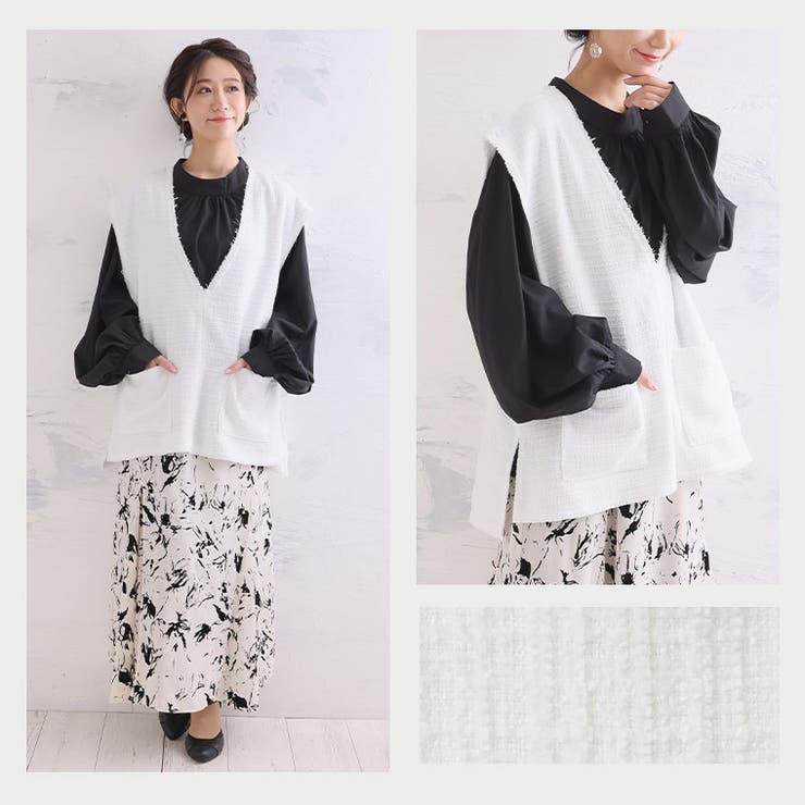 Rin ファンシーツイード ベスト | A Happy Marilyn | 詳細画像12 