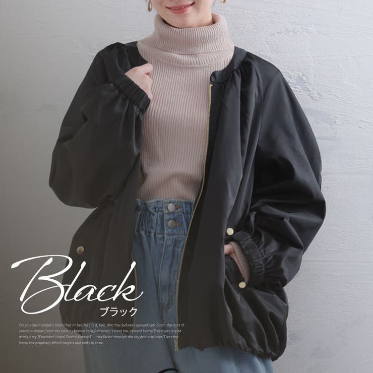 Rin 微光沢ツイル ギャザージャケット | A Happy Marilyn | 詳細画像15 