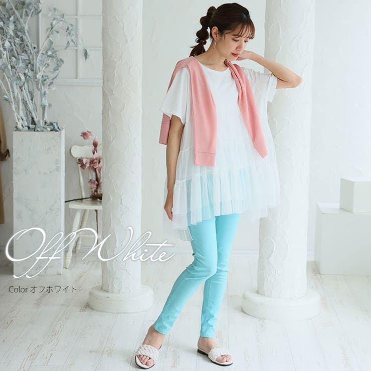 Rin TC天竺×シアー ティアードカットソートップス | A Happy Marilyn | 詳細画像17 