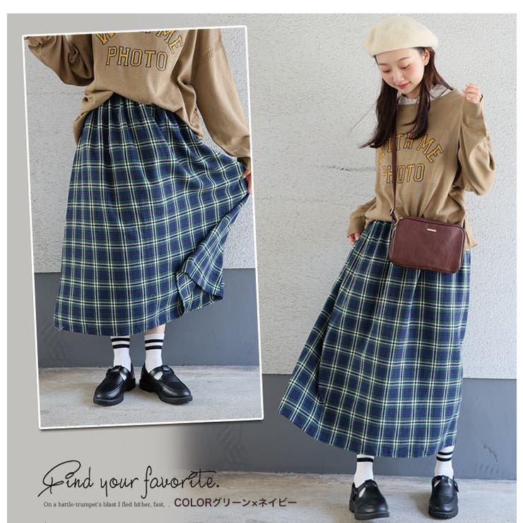 フランネル チェック フレアスカート | A Happy Marilyn | 詳細画像14 