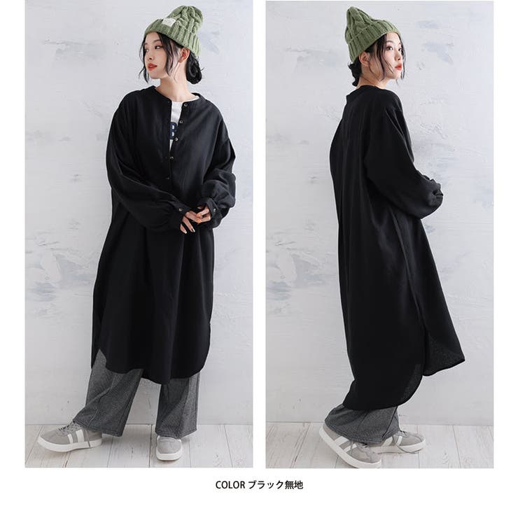 フランネルチェック バンドカラー 裾ラウンドワンピース | A Happy Marilyn | 詳細画像17 