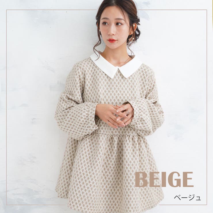 2way ふくれジャガード ペプラムトップス | A Happy Marilyn | 詳細画像12 