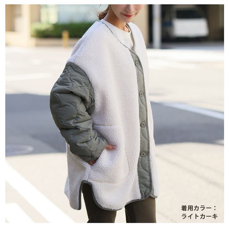 袖キルト ボア ジャケット | A Happy Marilyn | 詳細画像13 