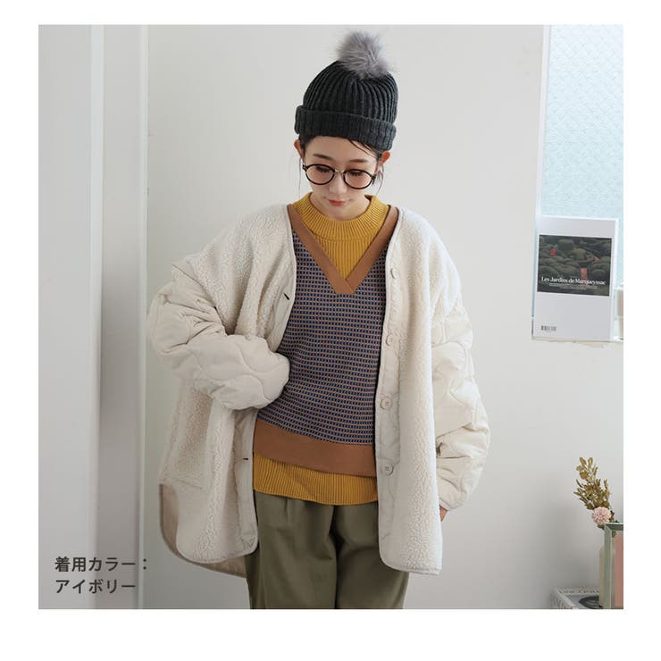 袖キルト ボア ジャケット | A Happy Marilyn | 詳細画像17 