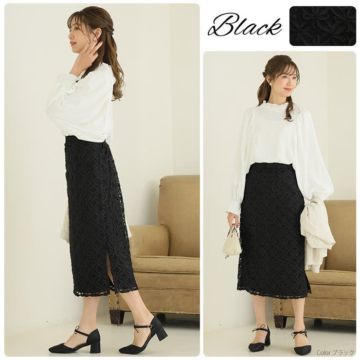 Rin フィットしすぎないのに細魅せ美人！華やぎ花モチーフ チュール | A Happy Marilyn | 詳細画像18 