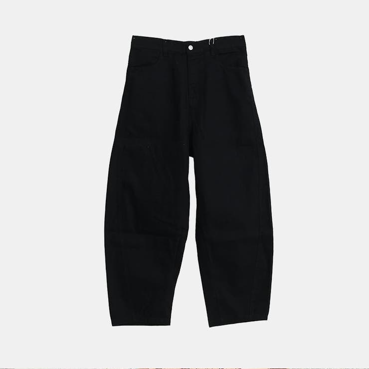 チノ/ブラック | 旬のバレルでトレンドスタイル バレルパンツ カーブパンツ | A Happy Marilyn