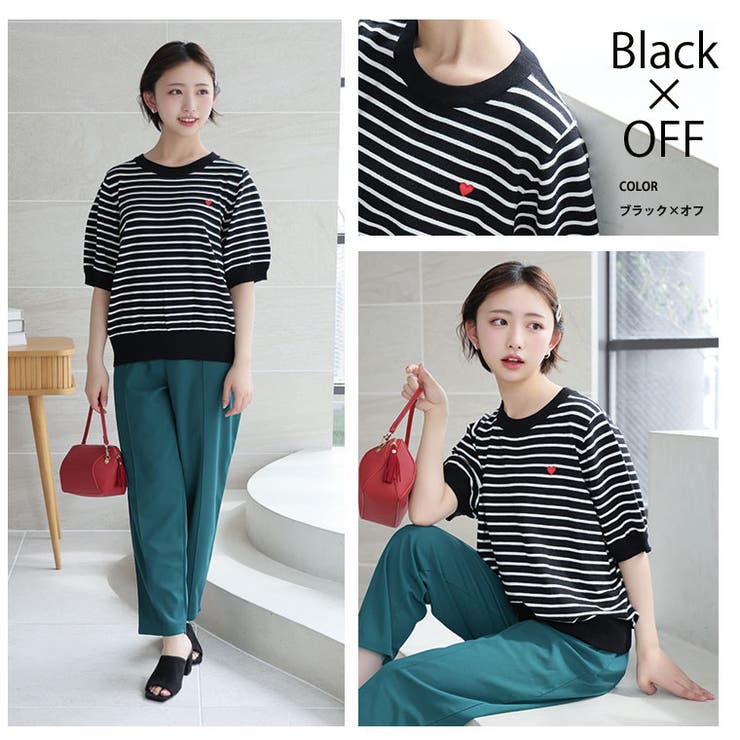 マリクールknit ハート刺繍 トップス | A Happy Marilyn | 詳細画像16 