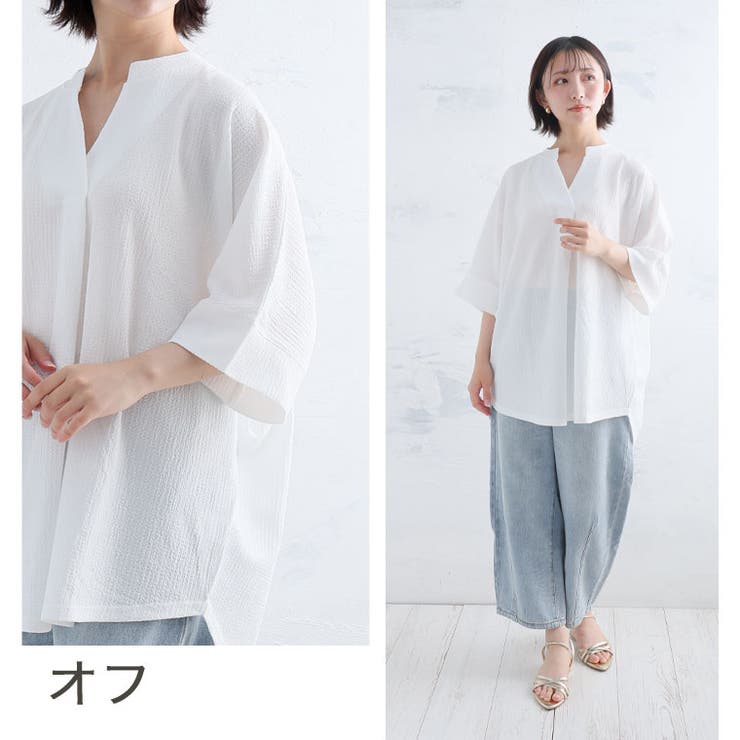 1枚でサマ見え ポコポコ楊柳 ブラウス | A Happy Marilyn | 詳細画像13 