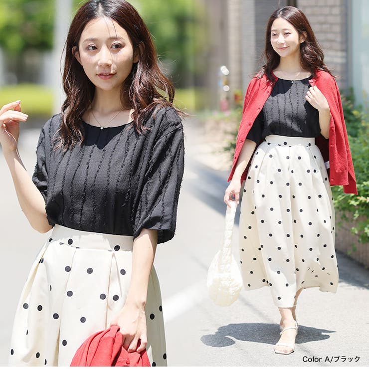 3素材から選べる 縦リブで着痩せる Uネック | A Happy Marilyn | 詳細画像14 