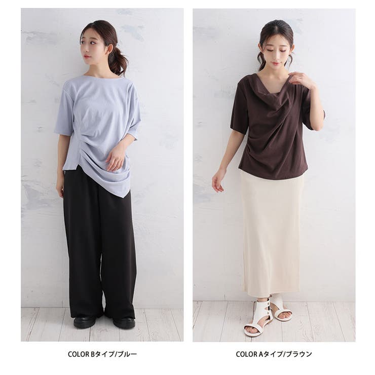 ドレープで作る上品スタイル 2デザイン トップス | A Happy Marilyn | 詳細画像14 