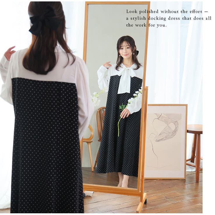 楽かわシリーズスポッと着るだけ ドッキングワンピース 大きいサイズ | A Happy Marilyn | 詳細画像8 