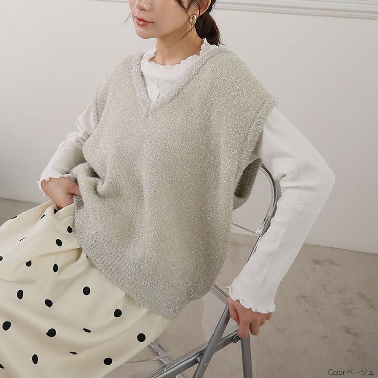 厚くないから今すぐ着やすい！ ラメ フェザー | A Happy Marilyn | 詳細画像17 