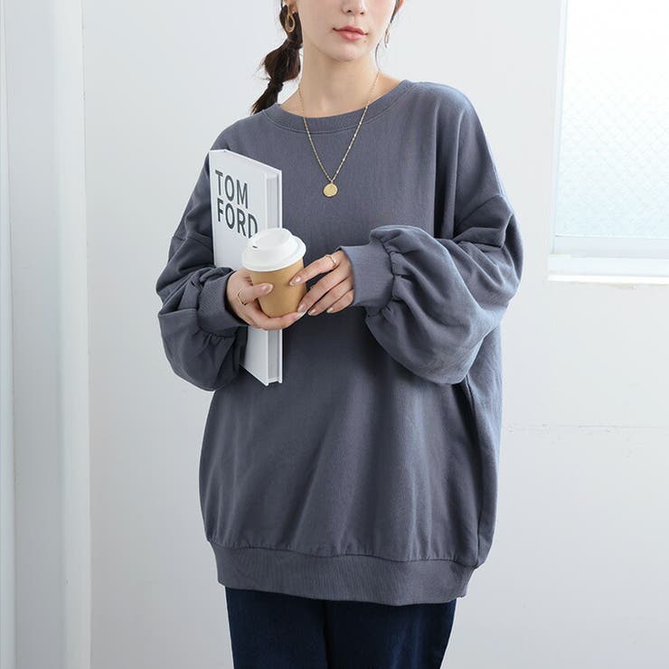 チャコール | 【裏起毛の服苦手さんにおススメ】ゆるシルエット スウェット トレーナー | A Happy Marilyn