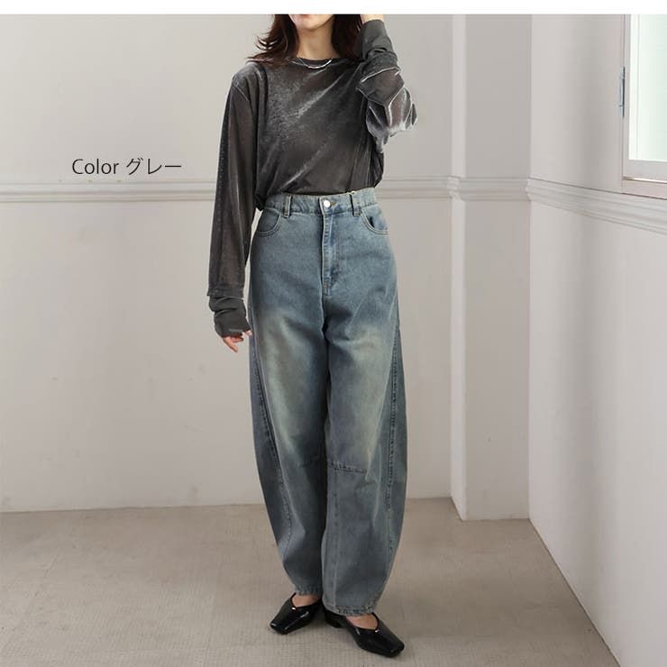 チュール袖 ベロア プルオーバー | A Happy Marilyn | 詳細画像14 