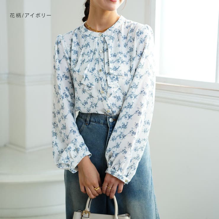 フロントフリルブラウス 花柄 チェック | A Happy Marilyn | 詳細画像10