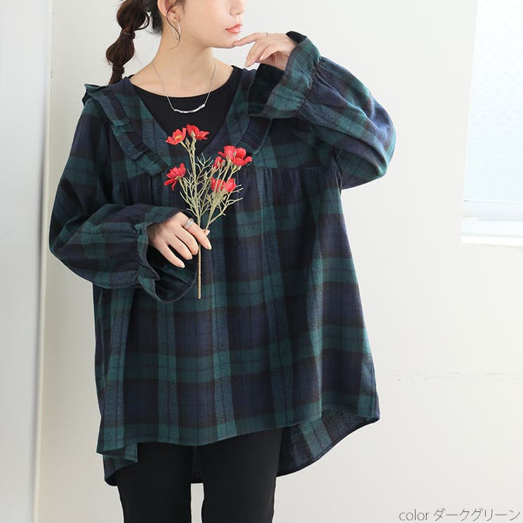 見た目秋 着心地さらり チェック柄 | A Happy Marilyn | 詳細画像12 