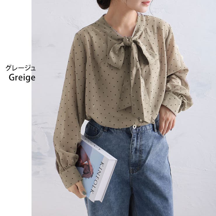 シフォン ドットフロッキー ブラウス | A Happy Marilyn | 詳細画像10 