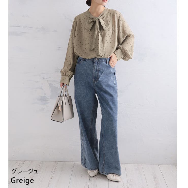 シフォン ドットフロッキー ブラウス | A Happy Marilyn | 詳細画像11 