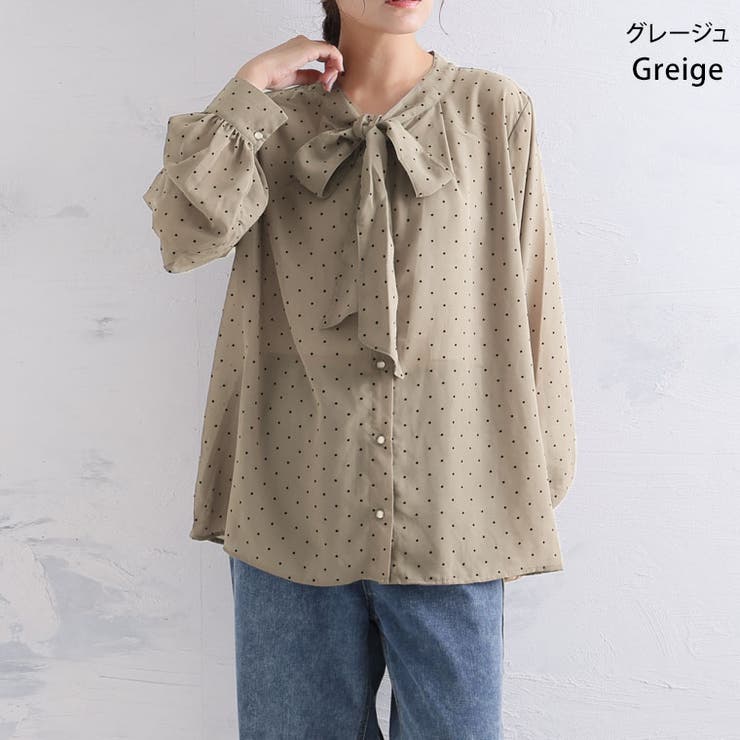 シフォン ドットフロッキー ブラウス | A Happy Marilyn | 詳細画像12 