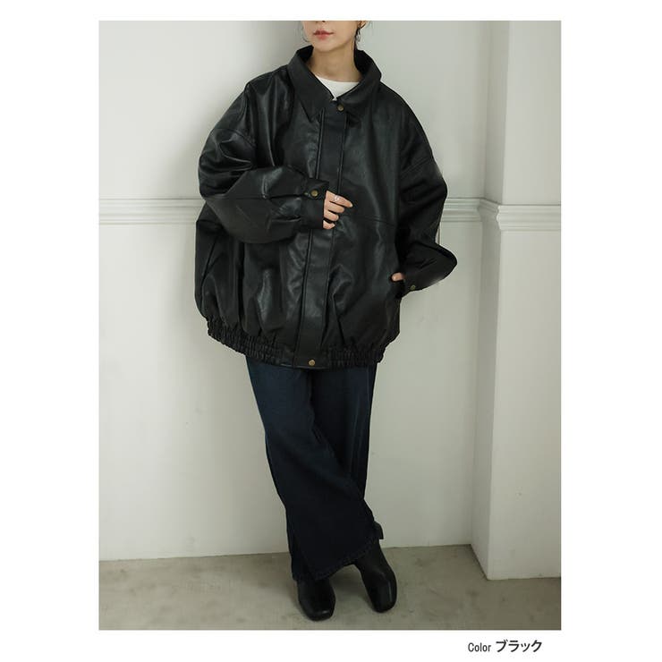 ゆるサイズで着る 合皮 中綿入り | A Happy Marilyn | 詳細画像14 