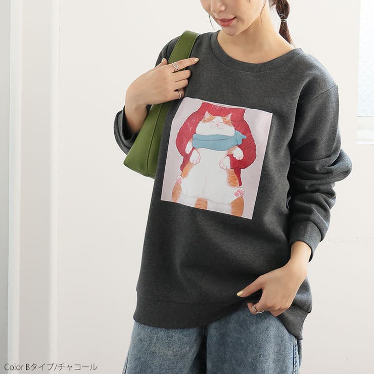 ネコ 裏起毛 プルオーバー | A Happy Marilyn | 詳細画像18 