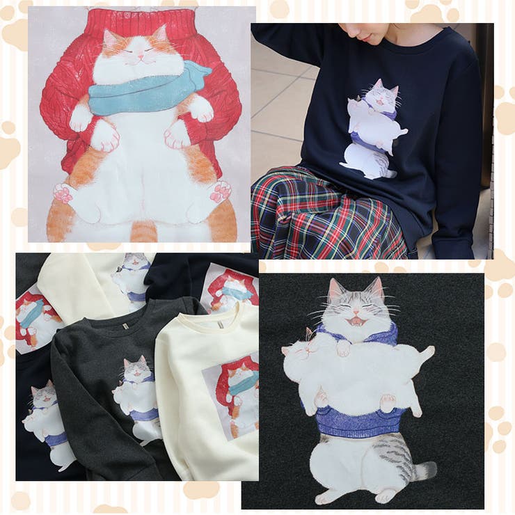 ネコ 裏起毛 プルオーバー | A Happy Marilyn | 詳細画像6 