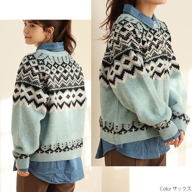 ノルディック ジャガード ニット | A Happy Marilyn | 詳細画像13 