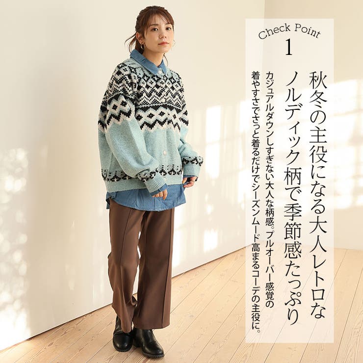 ノルディック ジャガード ニット | A Happy Marilyn | 詳細画像8 