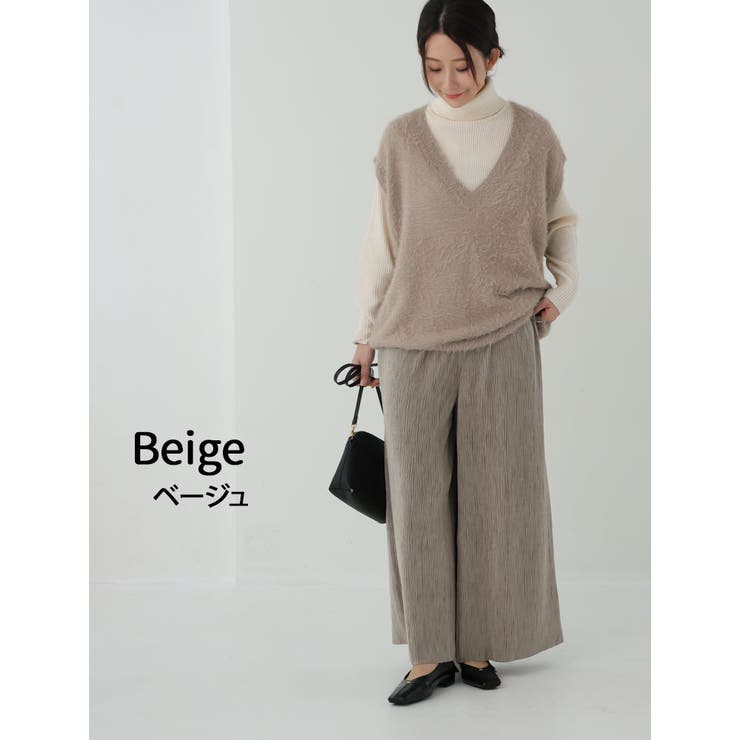 ベロア プリーツ ウェーブパンツ | A Happy Marilyn | 詳細画像14 