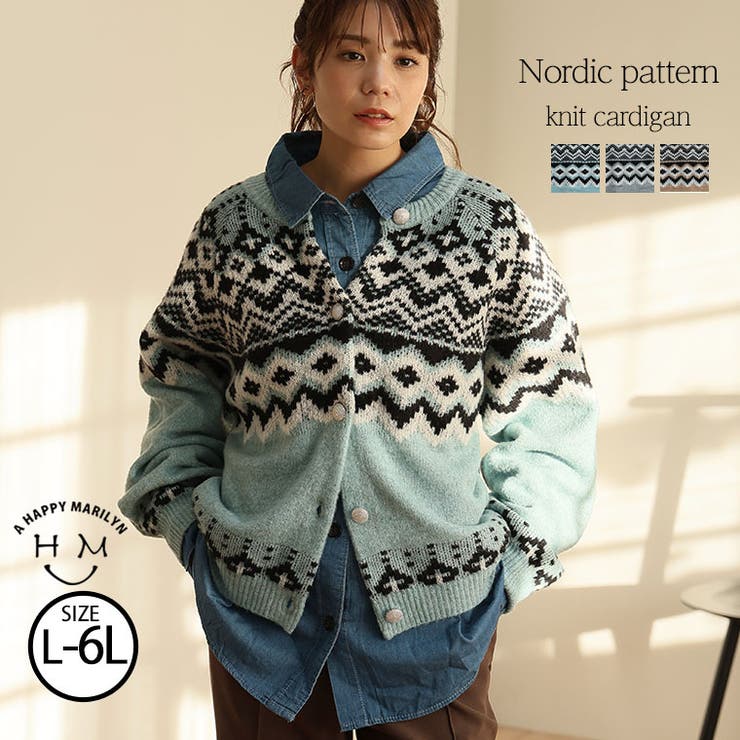 ノルディック ジャガード ニット | A Happy Marilyn | 詳細画像1 