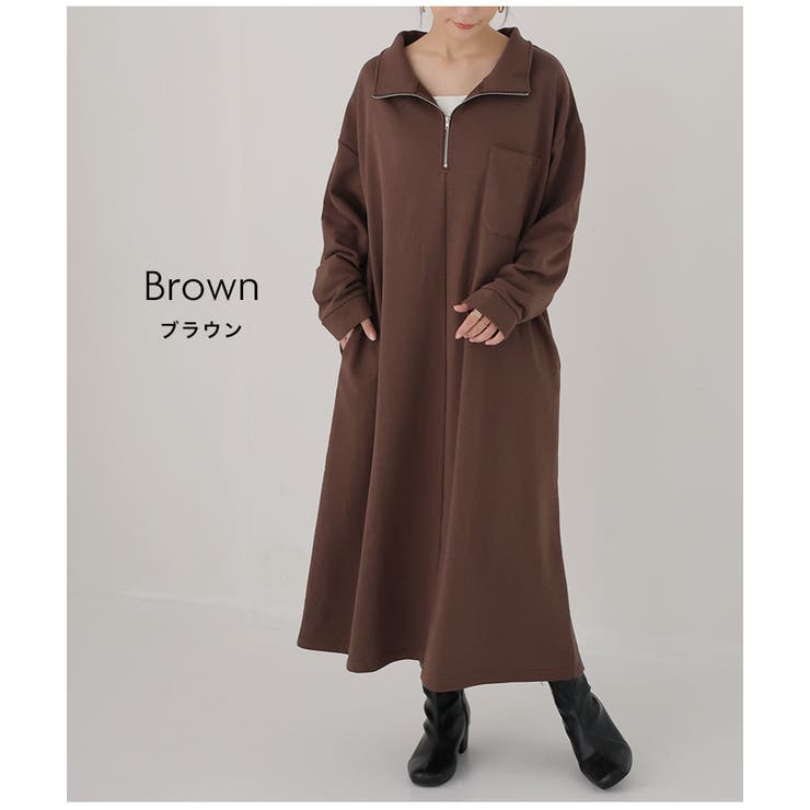 ハーフジップで小顔魅せ 蒸れない 裏毛 | A Happy Marilyn | 詳細画像16 