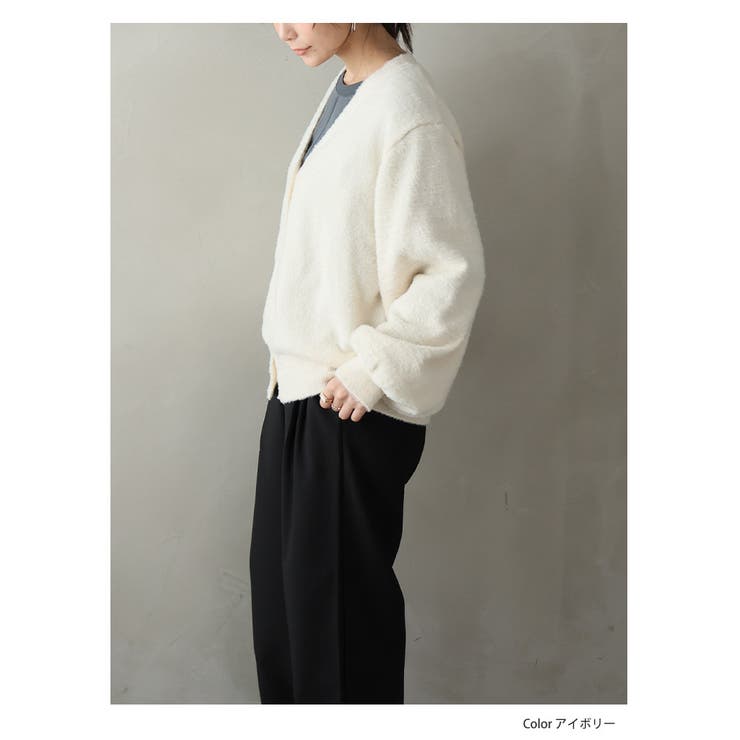 シルキーフェザー Vネック ニットカーディガン | A Happy Marilyn | 詳細画像19 